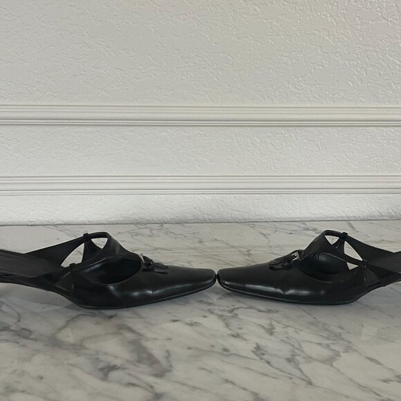 Prada Leather kitten heel mules - Size 7.5 - Picture 5 of 9